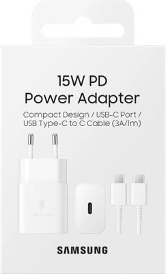 Сетевое зарядное устройство Samsung EP-T1510X,  USB type-C,  2A,  белый [ep-t1510xwegru]