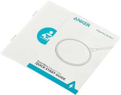 Беспроводное зарядное устройство ANKER PowerWave Magnetic Pad,  USB type-C,  7.5Вт,  2A,  белый [a25601y1]