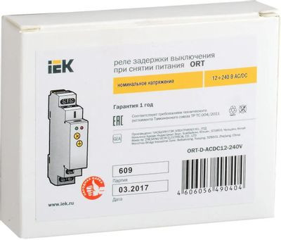 Реле задержки IEK ORT, 240В [ort-d-acdc12-240v]