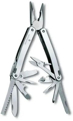 Мультитул Victorinox SwissTool Spirit X, 35 функций,  серебристый [3.0235.l]